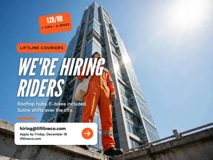 Liftline Couriers rooftop hiring slide template