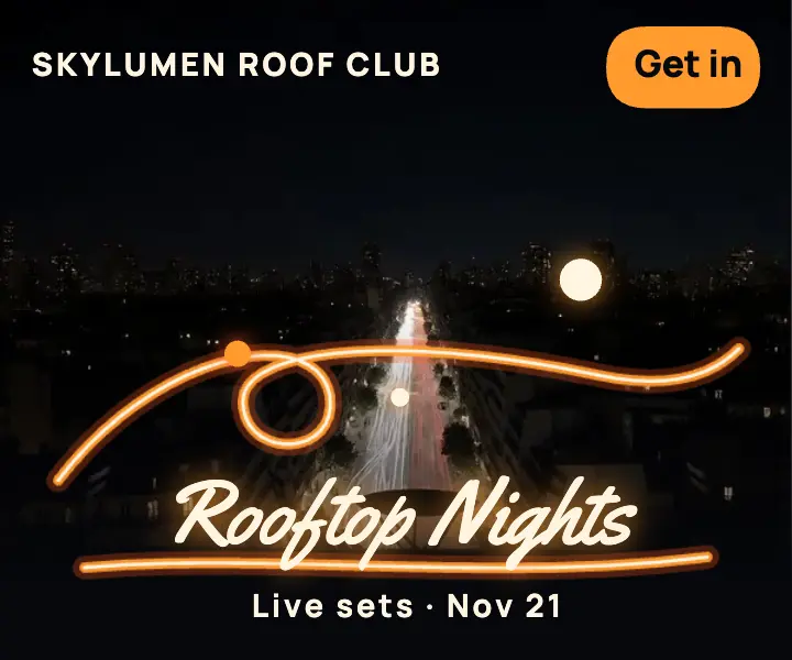 Rooftop Nights live music ad, light painting template