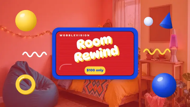 Room Rewind budget bedroom makeover thumbnail template
