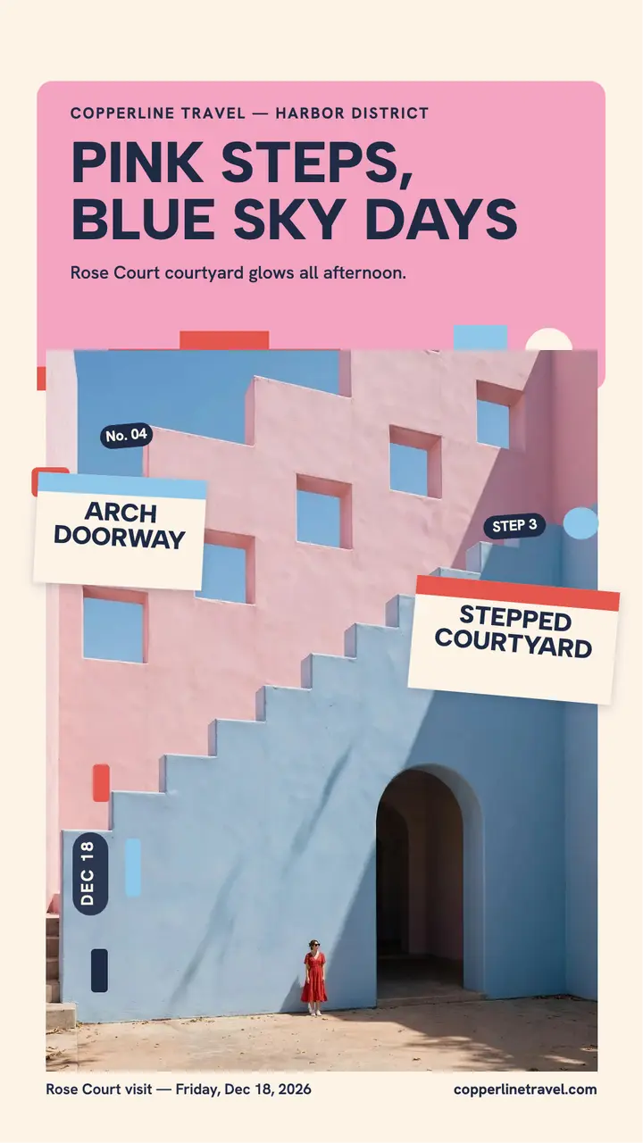 Rose Court pastel getaway story template
