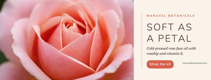Maravel rose face oil cover template