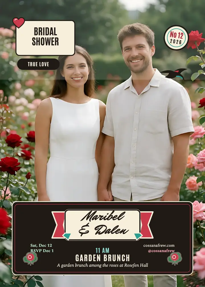 Maribel and Dalen garden bridal shower template