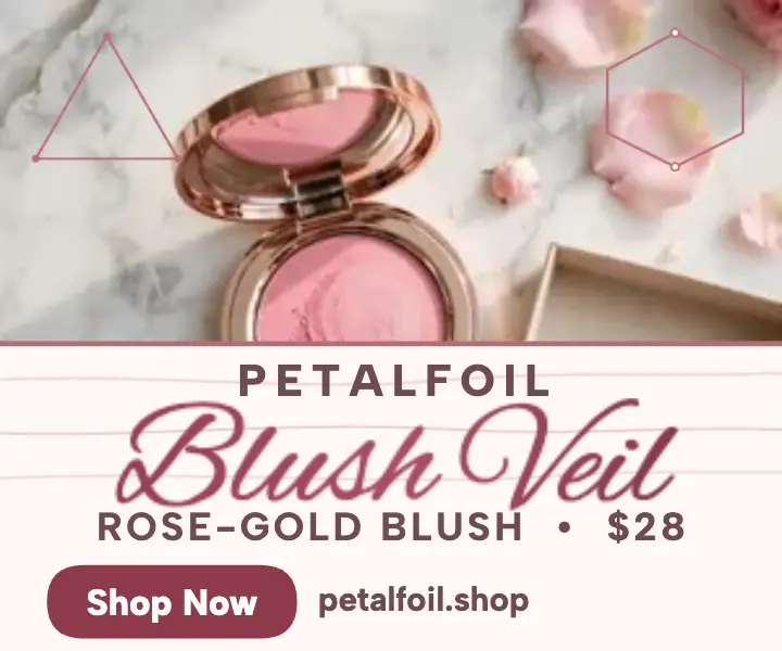 Petalfoil Blush Veil rose-gold ad template