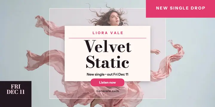 Liora Vale Velvet Static single drop post template