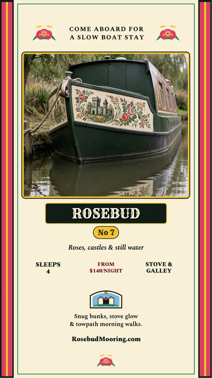 Rosebud canal boat rental invite story template