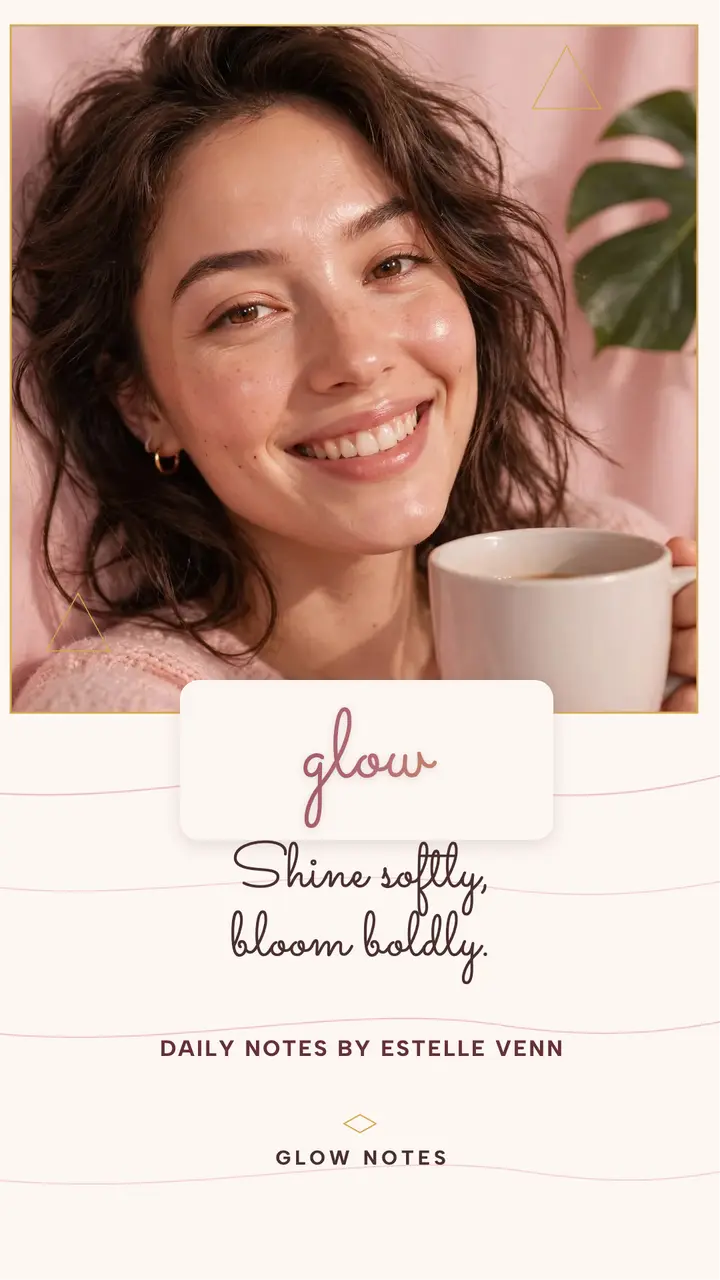 Glow Notes rose gold affirmation story template
