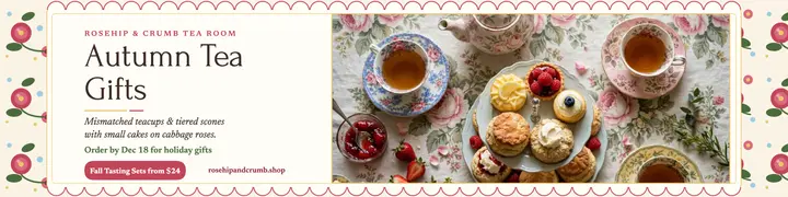 Rosehip tea tasting gifts banner template