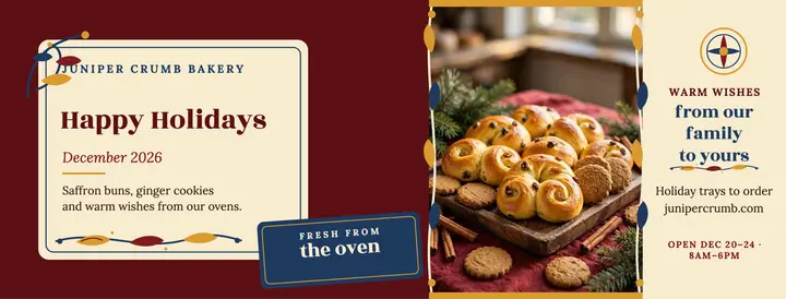 Juniper Crumb holiday buns cover template