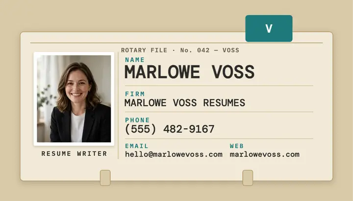 Marlowe Voss rotary file contact card template