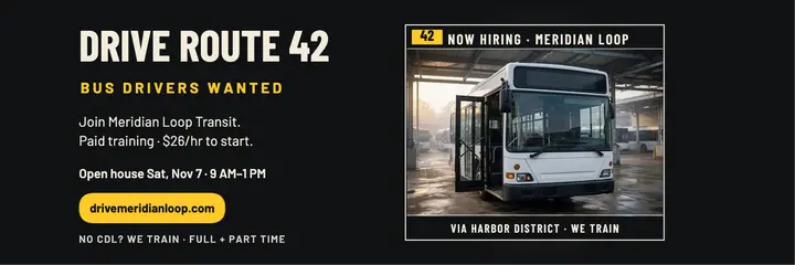 Meridian Loop Route 42 driver hiring header template