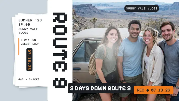Route 9 summer recap thumbnail template