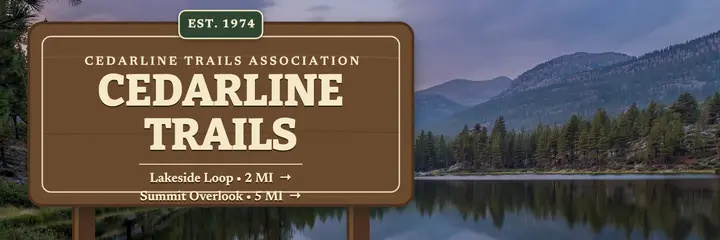 Cedarline park trails routed sign header: park trails header template