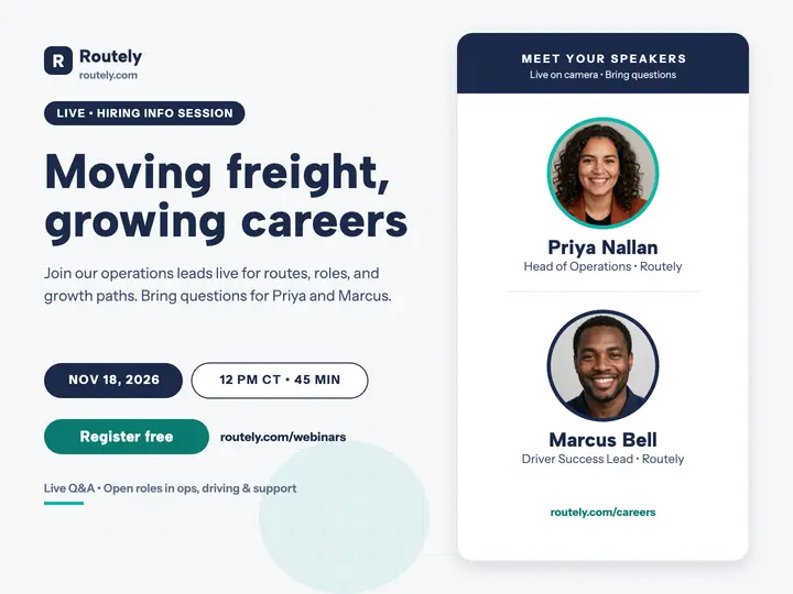 Routely hiring webinar speaker slide template