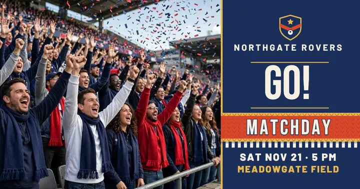 Northgate Rovers match day scarf post template