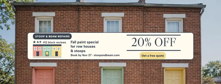 Stoop and Beam fall paint special cover template