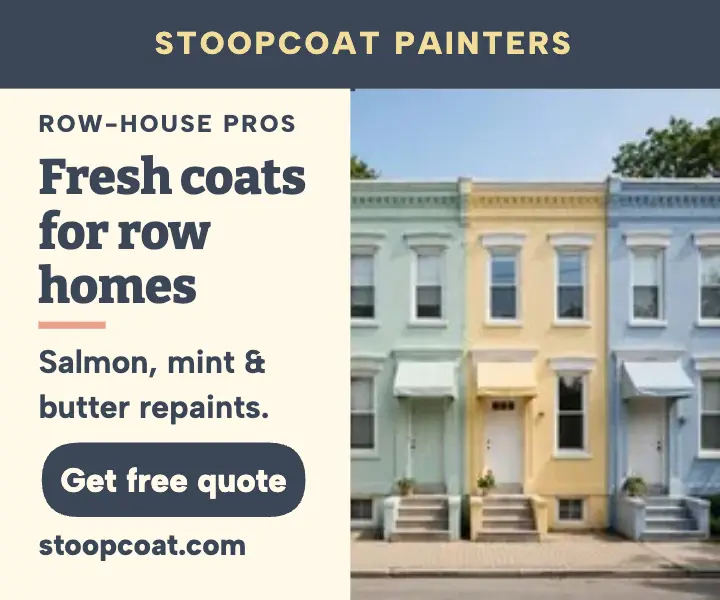 Stoopcoat row house painters small ad: house painters ad template