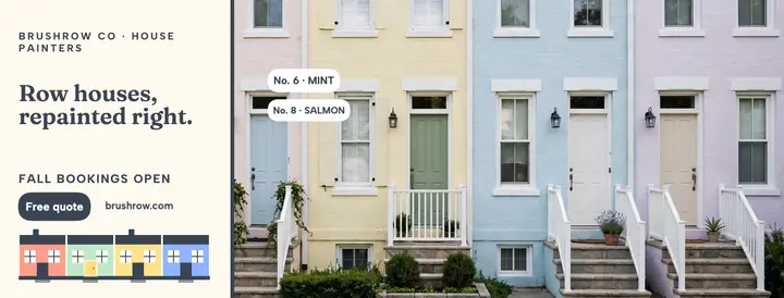 Brushrow row house painter cover template