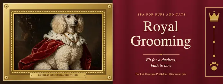 Royal Grooming pet salon Facebook cover template