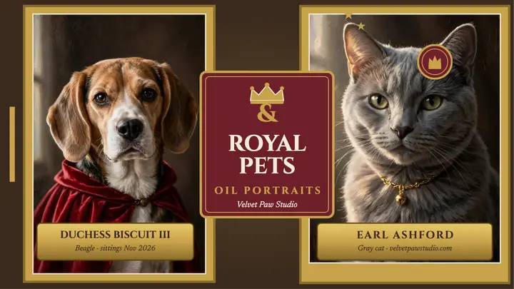 Velvet Paw royal pets thumbnail template
