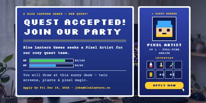 Blue Lantern quest hiring post template