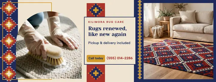 Kilimora rug cleaning Facebook cover, ikat: rug cleaning facebook cover template