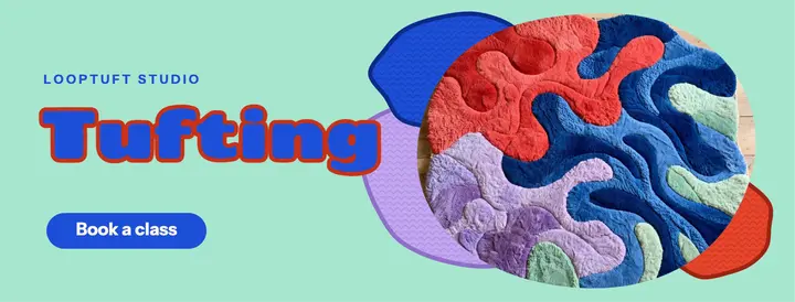 Looptuft Studio rug tufting class cover template
