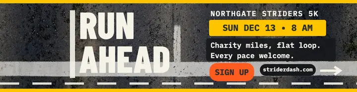 Northgate Striders charity run asphalt billboard template