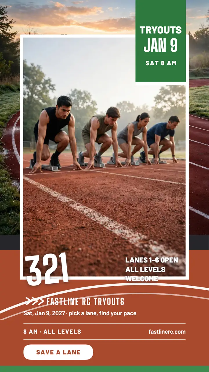 Fastline run club tryout story template