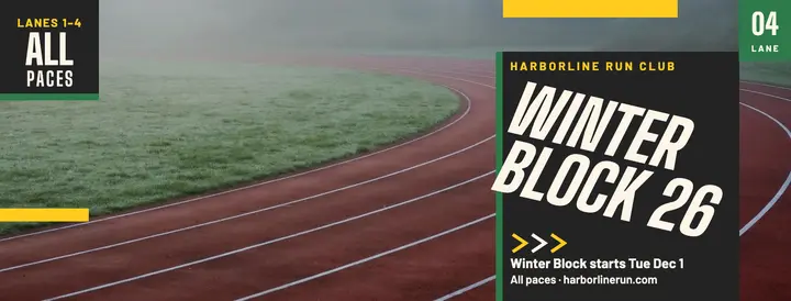 Harborline Run Club winter block cover template