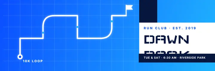 Run club header template