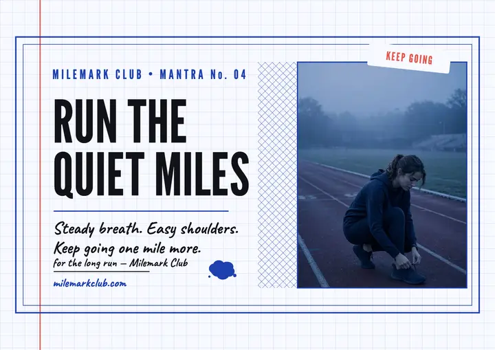 Run the quiet miles mantra certificate: runner mantra certificate template