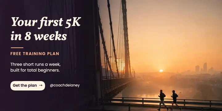 Free 8-week running plan X post template