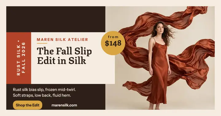 Maren Silk fall slip edit post template