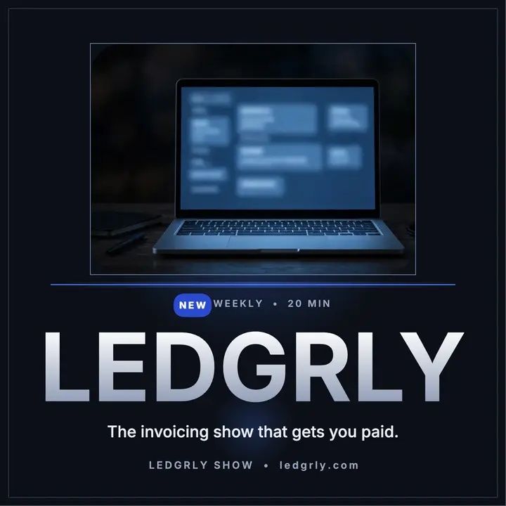 Ledgrly invoicing show podcast cover template