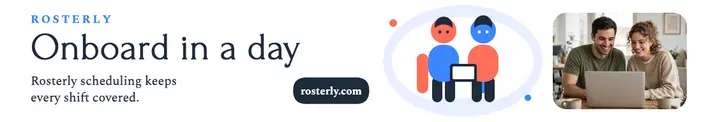 Rosterly onboarding LinkedIn cover template