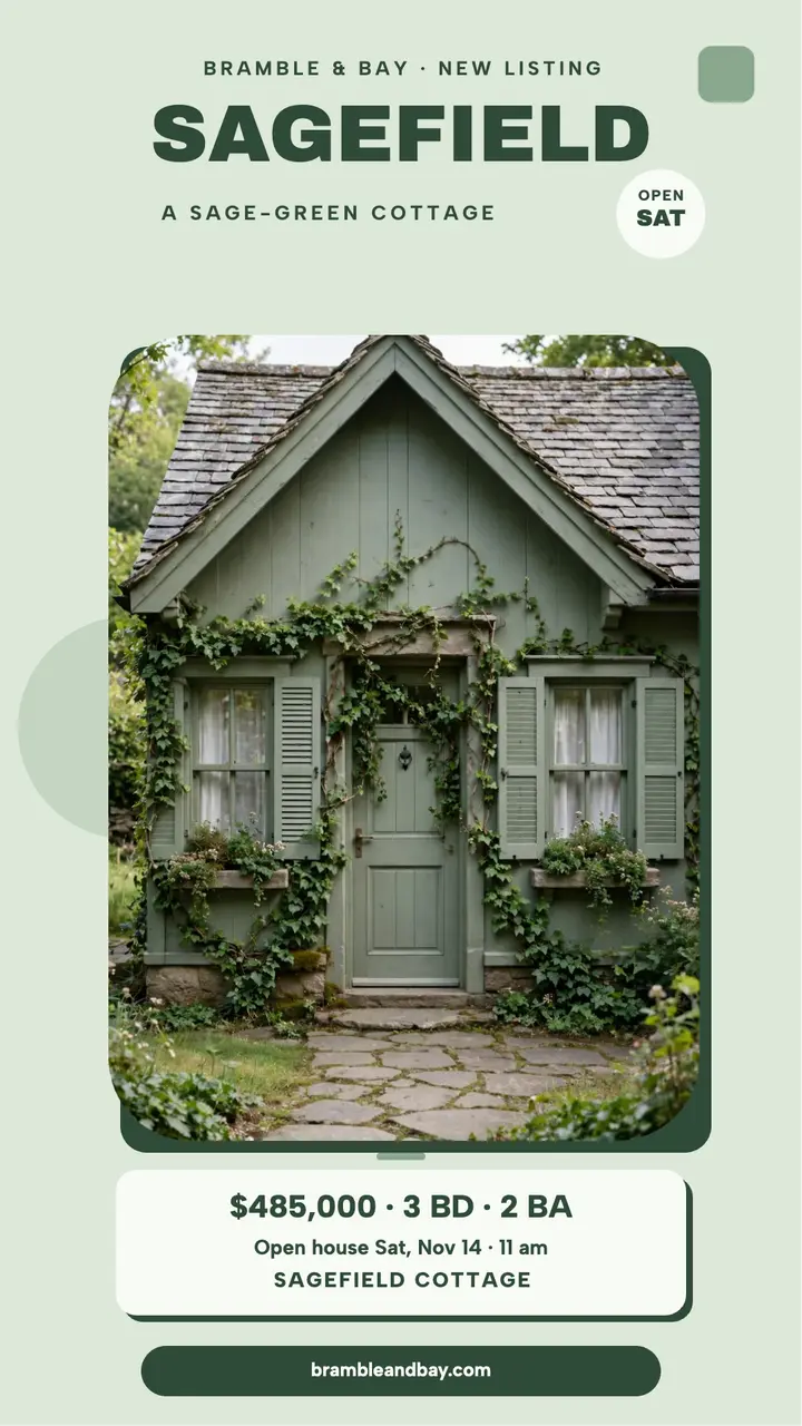 Sagefield Cottage listing story template