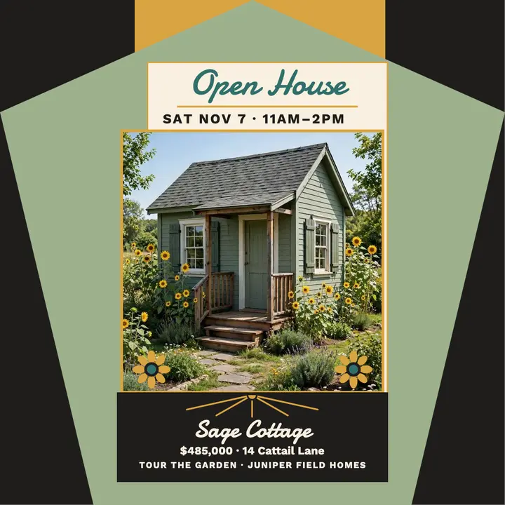 Sage cottage open house, fan panels template