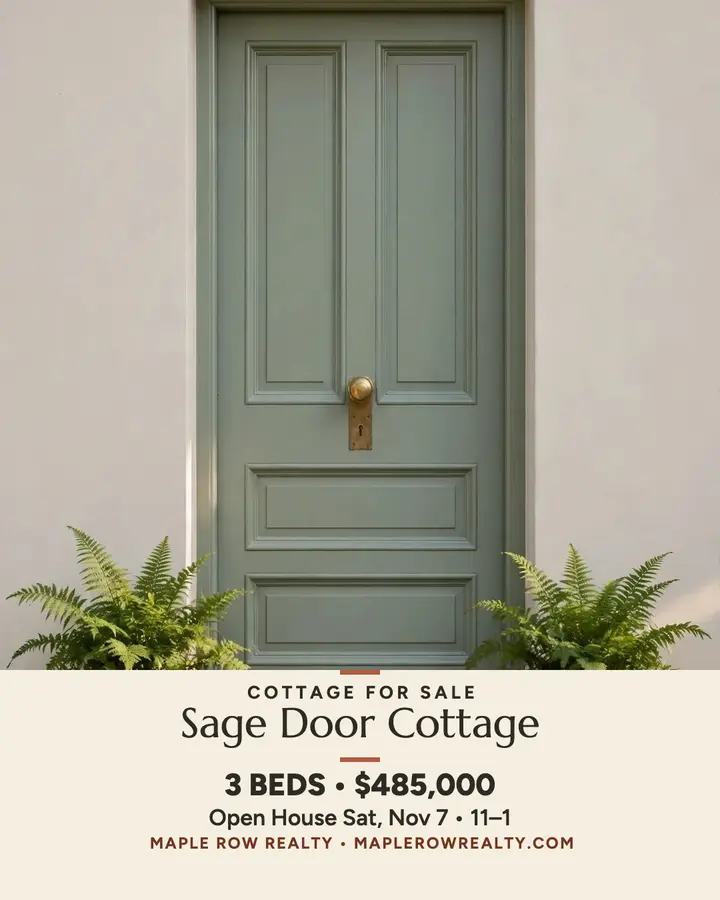 Sage Door Cottage listing, Maple Row template