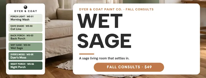 Dyer and Coat sage consult cover: paint store facebook cover template