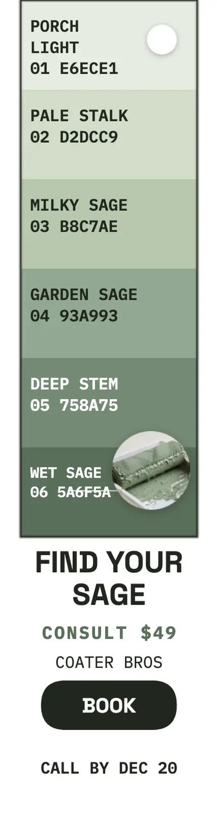 Coater Bros sage paint chip skyscraper template