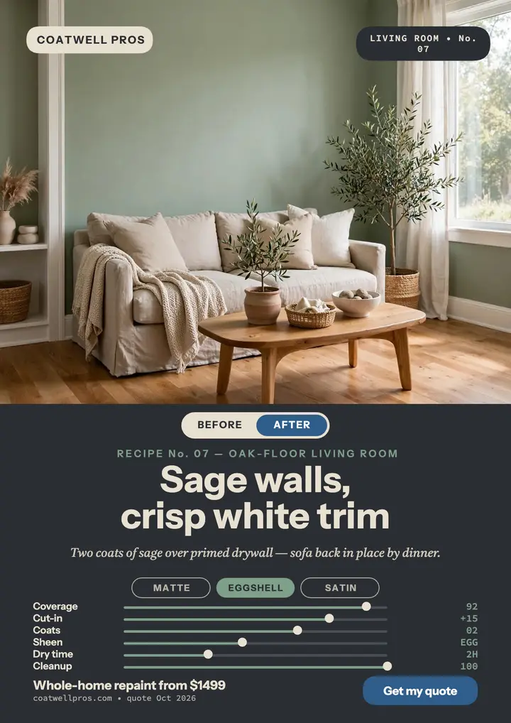 Sage repaint recipe painter flyer template