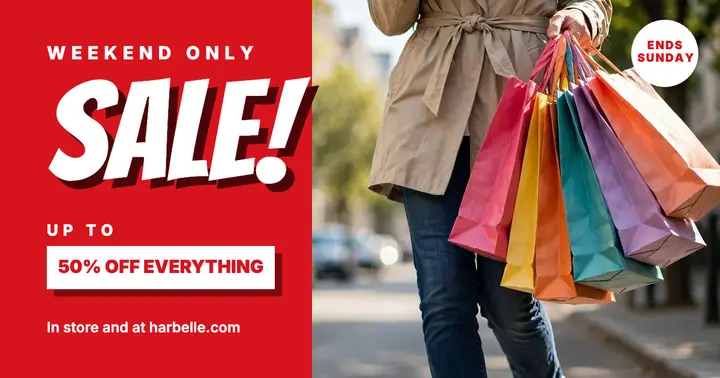 Weekend sale Facebook post template