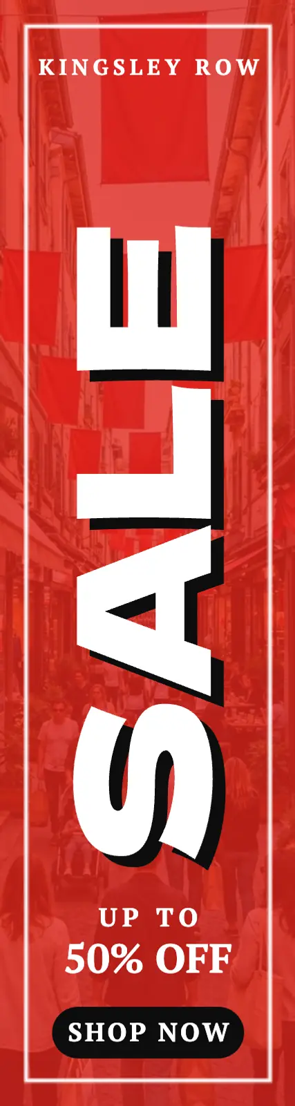 SALE street skyscraper ad template
