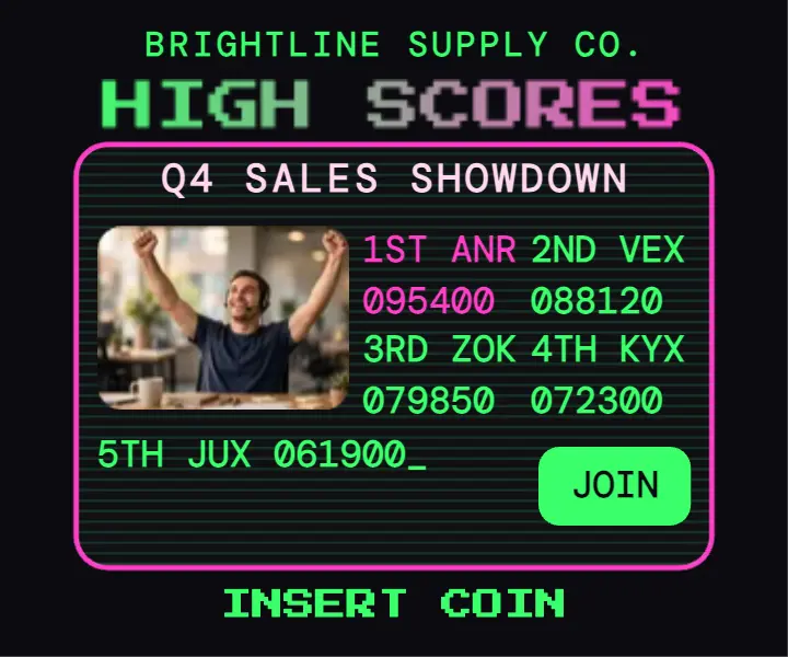 Brightline sales showdown arcade ad template