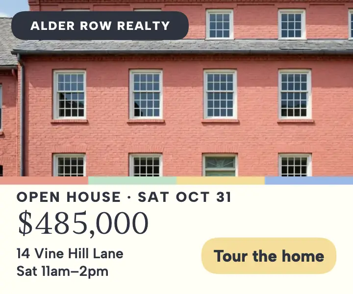 Salmon row house open house ad template
