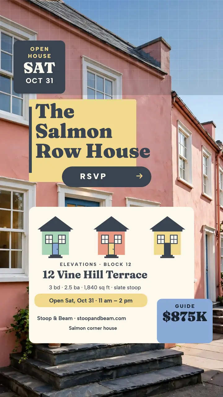 Salmon row house open house story template