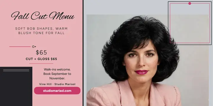 Studio Marisol fall cut menu post template