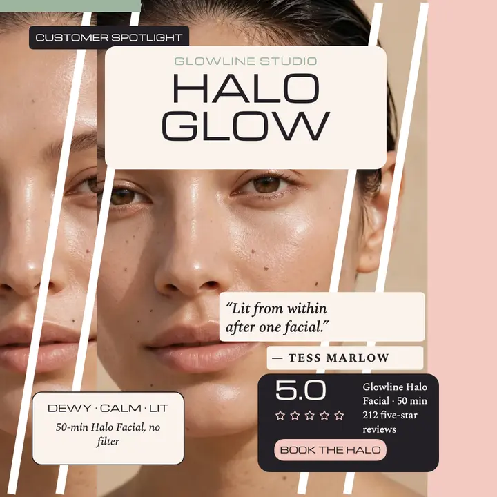 Glowline Halo facial glow review post template