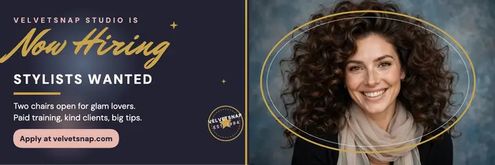 Velvetsnap salon hiring glamour header template