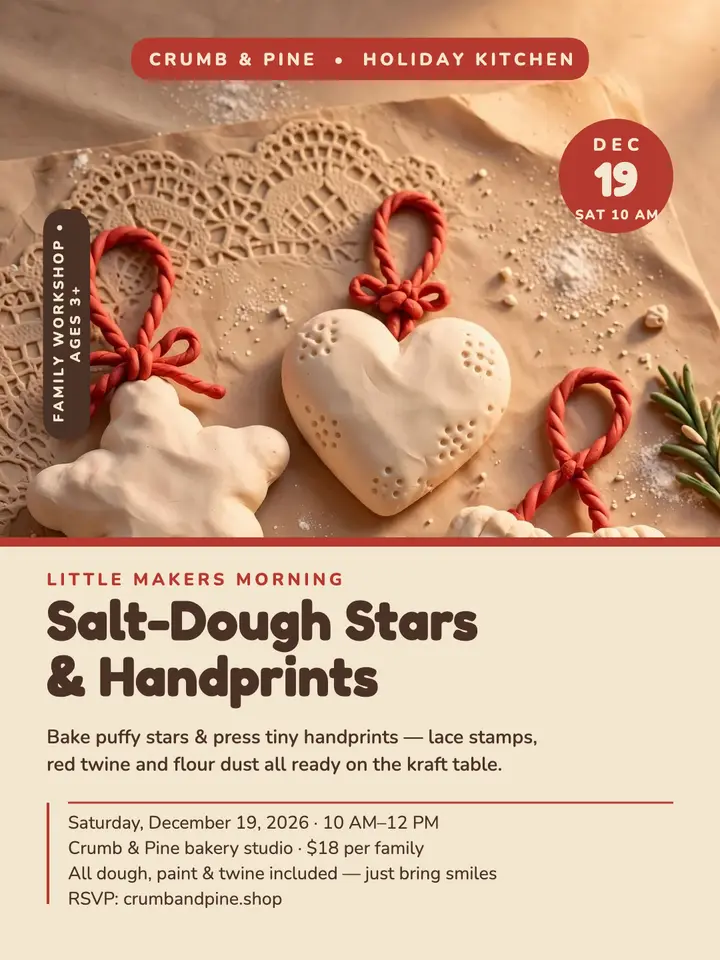 Little Makers salt-dough workshop portrait template